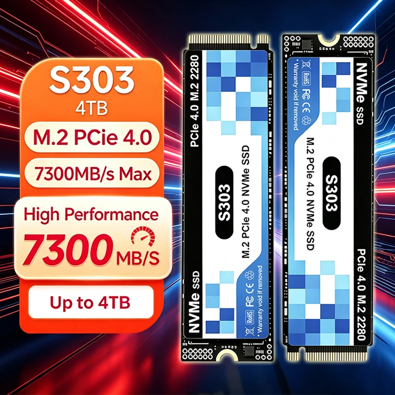 M.2 Nvme 4Tb Pcie 4.0 Ssd - قرص SSD أصلي جديد S303 M.2