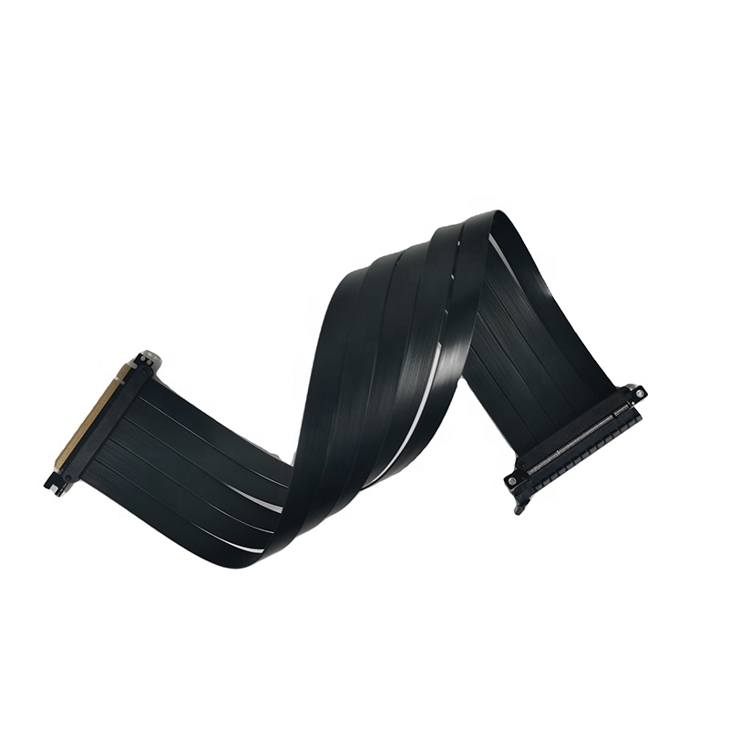 Pcie 4.0 X16 Riser Cable 90 Degree - أحدث كابل الرسومات مرنة PCIE 4.0