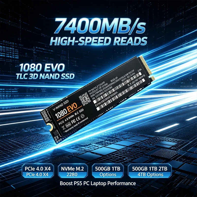 M.2 Nvme 4Tb Pcie 4.0 Ssd - 1080 EVO M.2 2280 NVMe PCIe