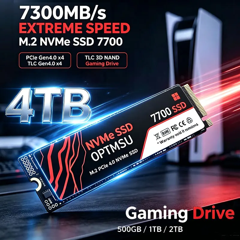 M.2 Nvme 4Tb Pcie 4.0 Ssd - قرص تخزين داخلي جديد 7700 M.2