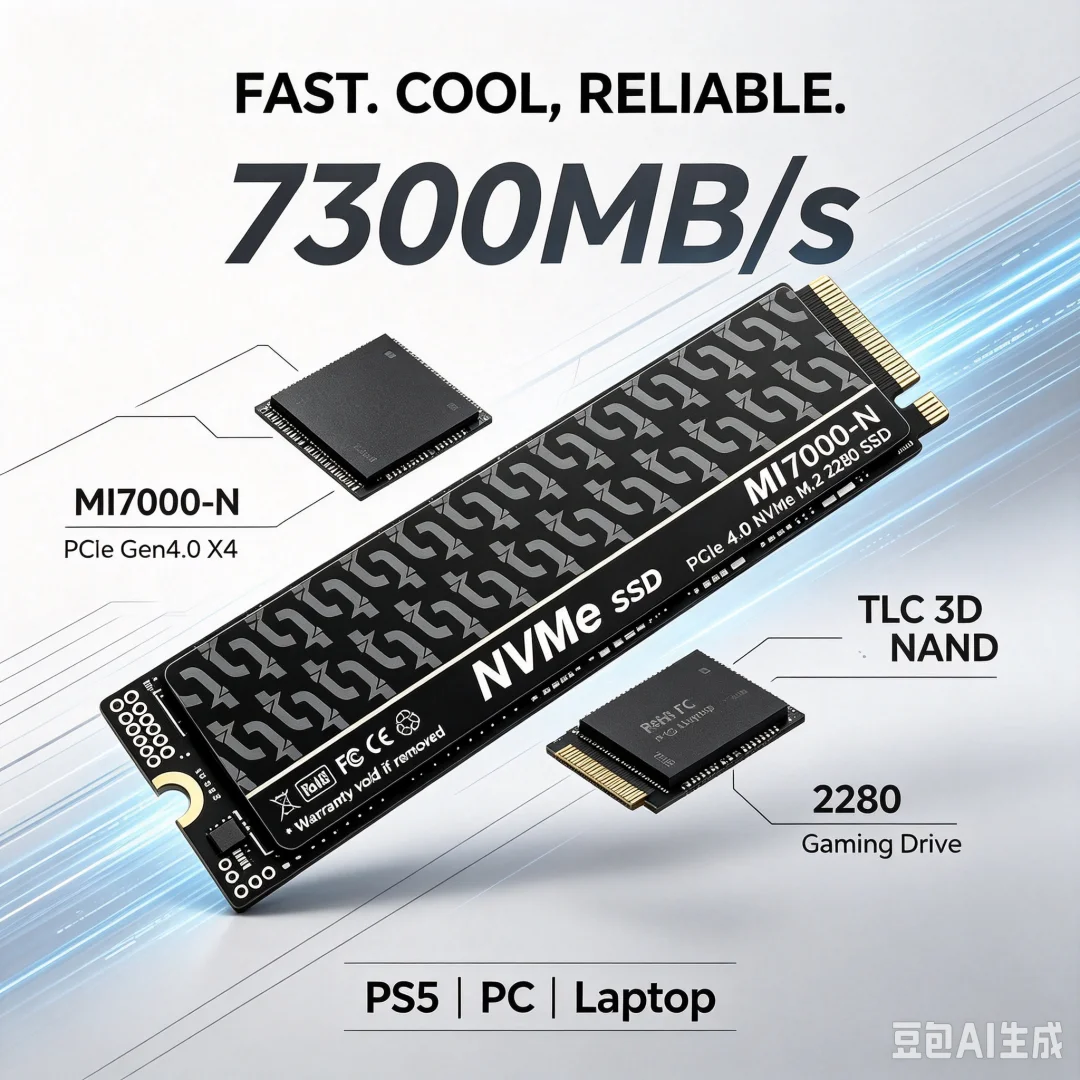 قرص SSD MI7000-N بسرعة 7300 مي - مراجعة M.2 Nvme 4Tb Pcie 4.0 Ssd وسعره